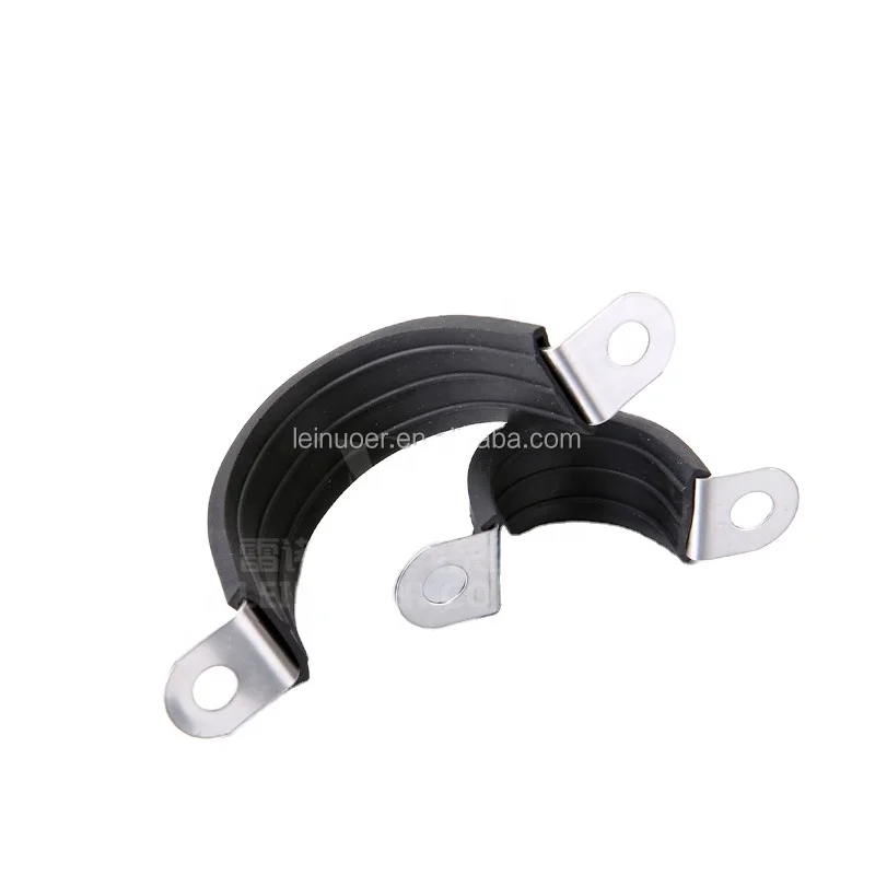 Stainless steel U type pipe clamp factory price new product U plastic rubber tube clamp clip