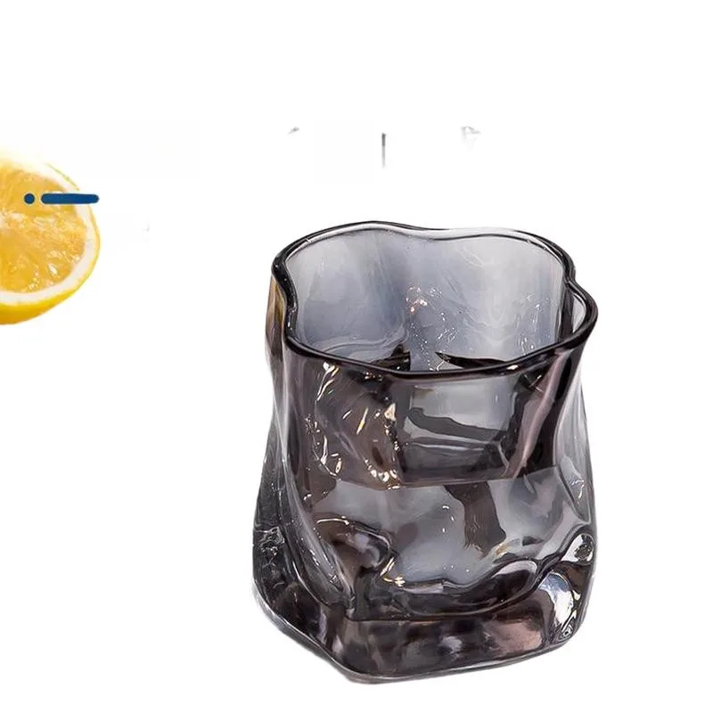 Glass Cups Environmental Protection Tasse En Verre Dessert Luxury Drinking Promotional Oem/Odm Coffe Rose Wine Glass