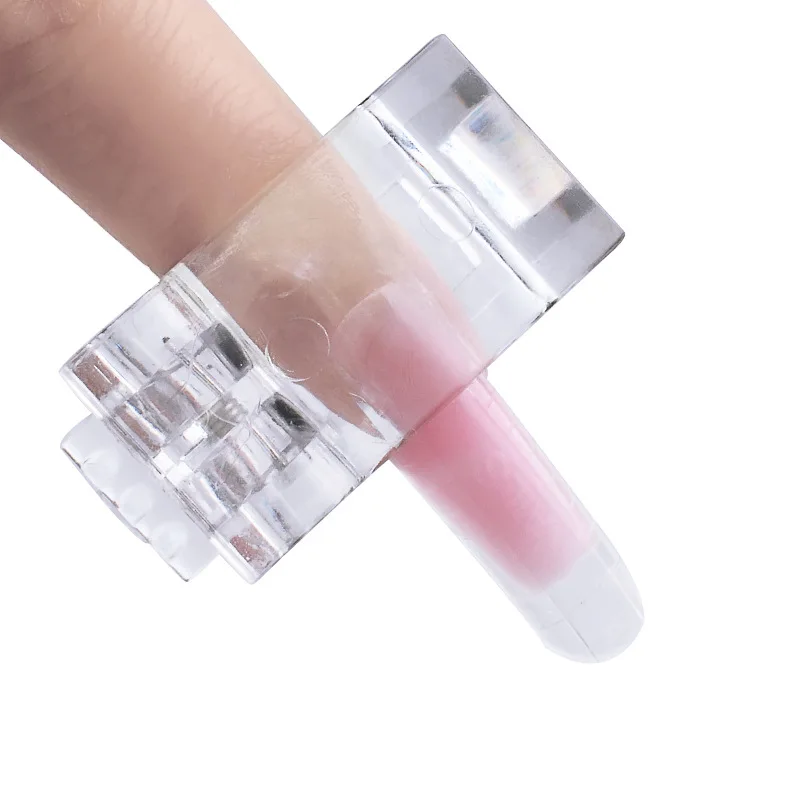 Poly Gel Building Dual Forms Tip Nail art Clear French Extension Full Cover Acrylic Mold with Scale Tools False Clips Clamp
