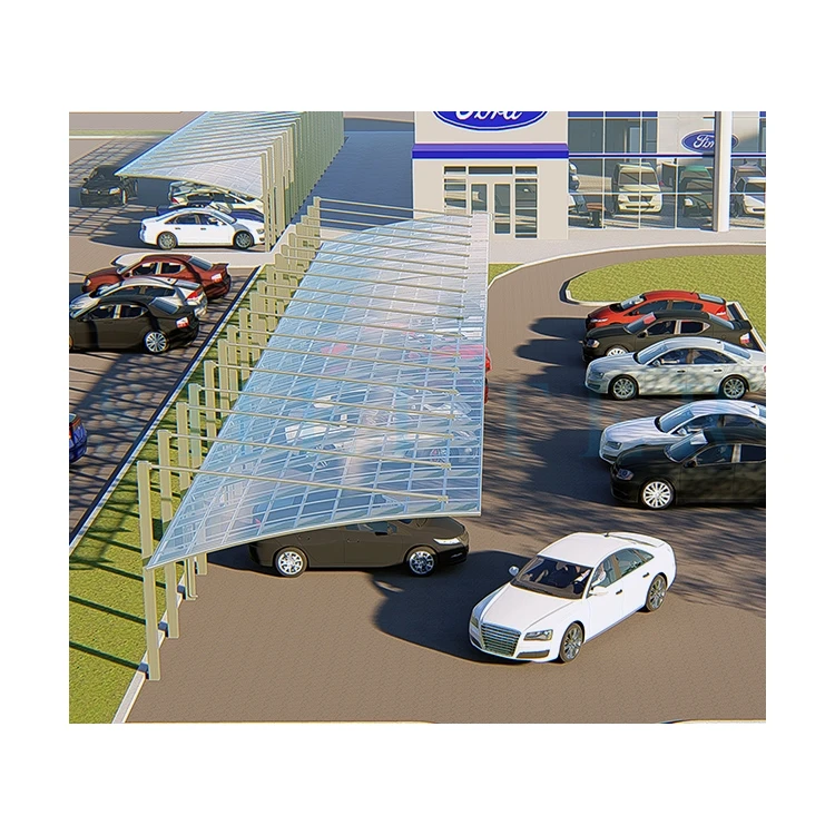 Luxury  Aluminum Double Carport with Back Pull Reinforcing Design