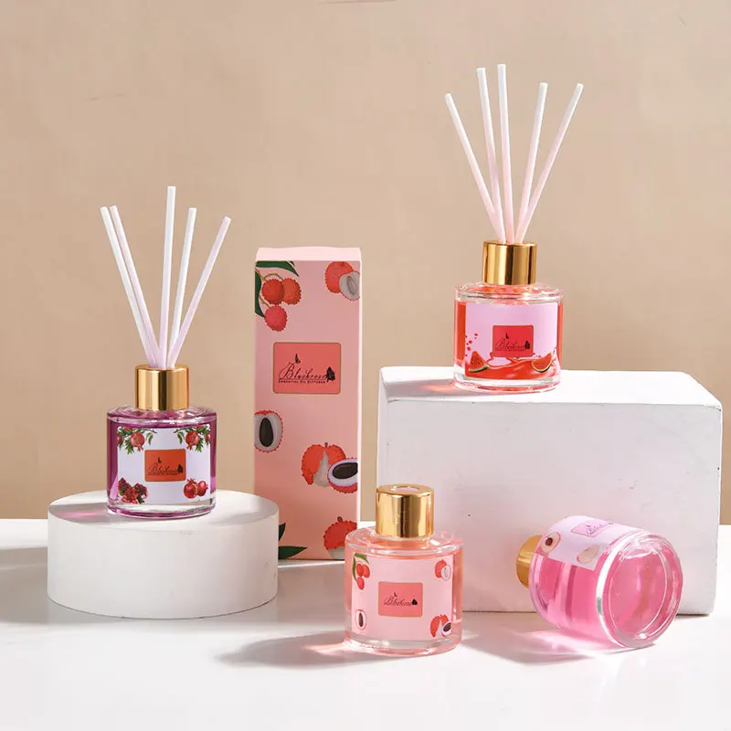home decor luxury wholesale sustainable fragrance floral rattan reed stick aroma diffuser and reed diffuser
