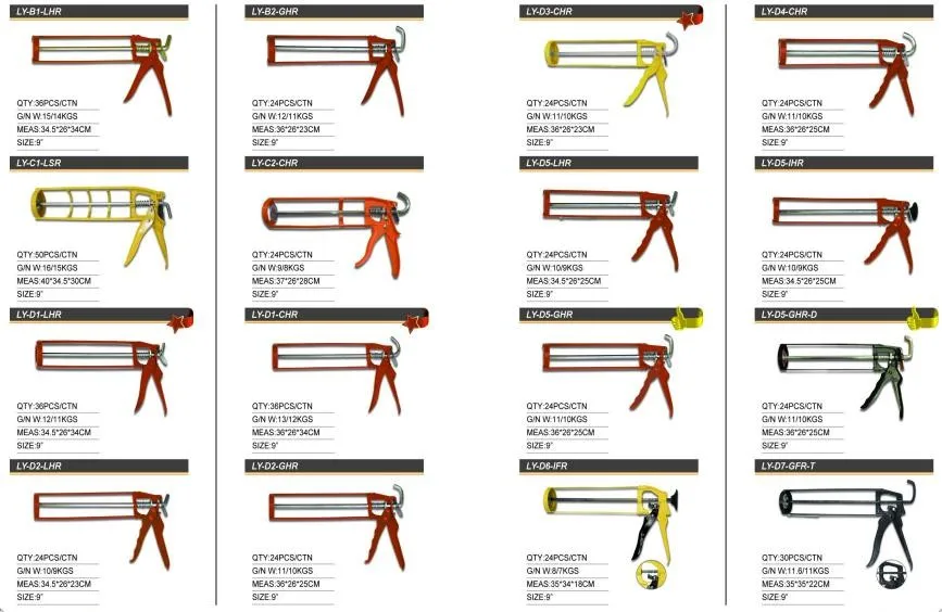 SIWAY Customization 300ml cartridge Glue Gun Caulk Heavy Duty Manual Drop-Free Silicone Sealant Caulking Gun