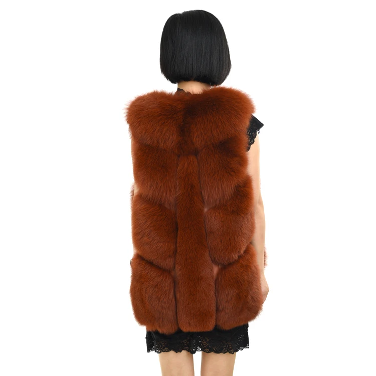 
Fantastic Design Fox Fur Long vest Hot Style Real Animal Fox Fur Vest Tongxing Factory 