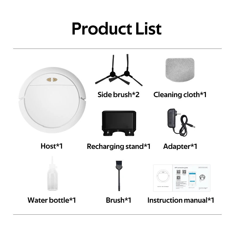 RYK OB16 PRO NEW Smart Robot Vacuum Cleaner App Control Voice Wakeup AntiFall High Suction Auto Charge Water Tank Multiple Mode