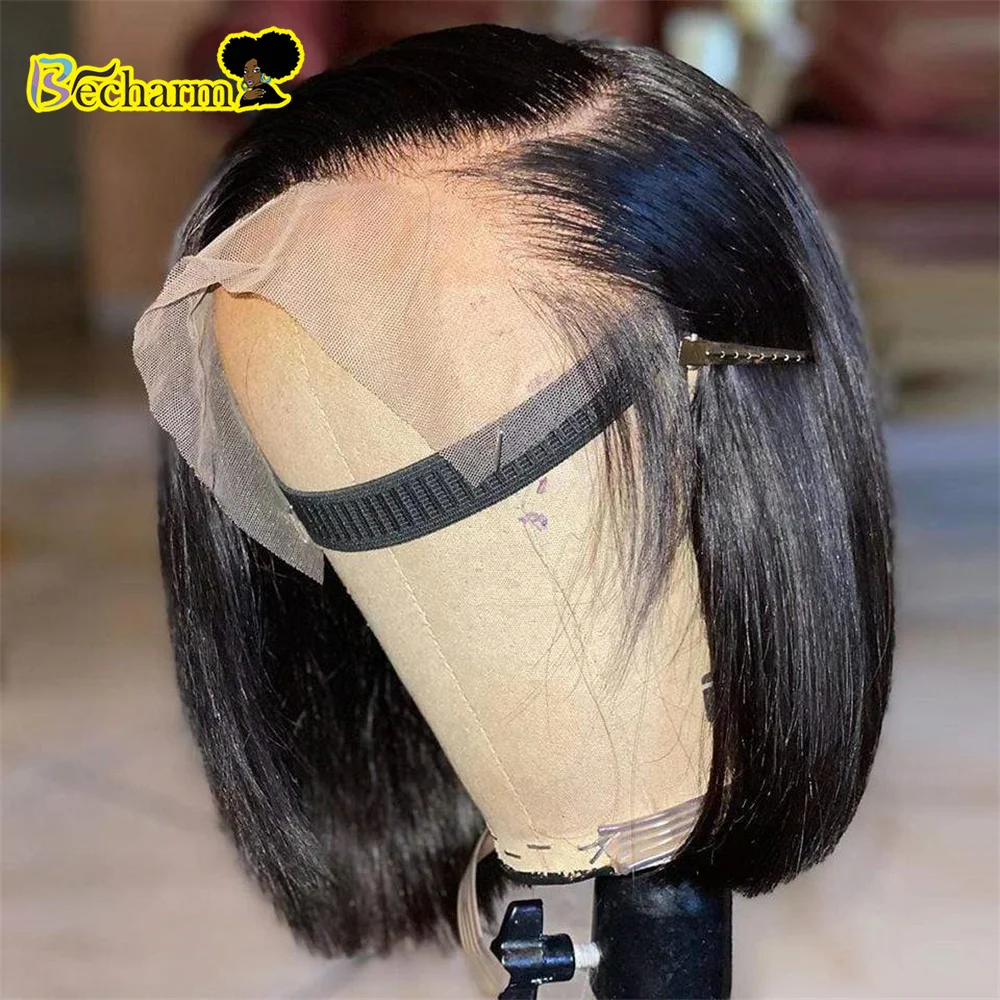 Cheap Price Short Bob Human Hair Wigs, Partial Afro Lace Front Wig,Unprocessed Raw Brazilian Bob Hair Wig