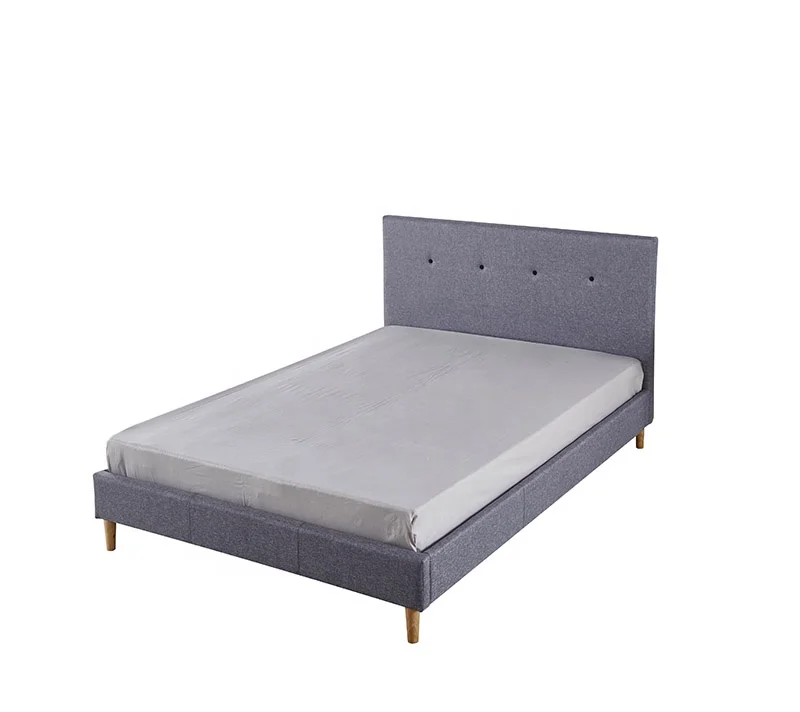 Bedroom furniture cheapest price latest design grey linen fabric bed