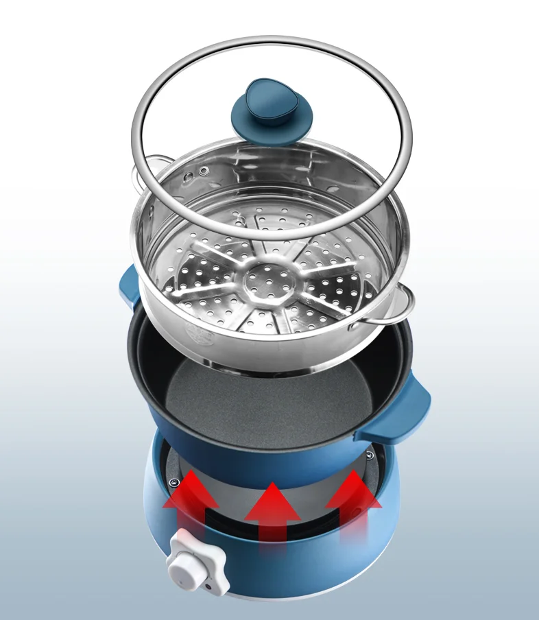 Hot Sales MYG Mini Multi Electric Cooking Pot Cooker Travel Electric Hot Pot Mini Pot for Stir Fry, Roast, Steam, Egg, Fried