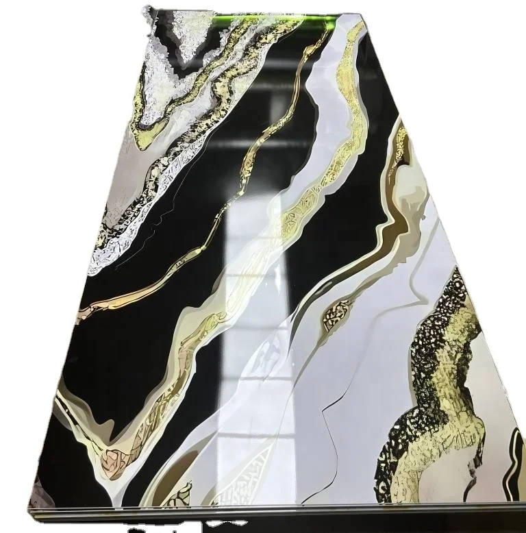 Modern Design Style Solid Color Acrylic Sheet Panel Decorative PVC UV Panels for Hotel 3D Model Design Capability