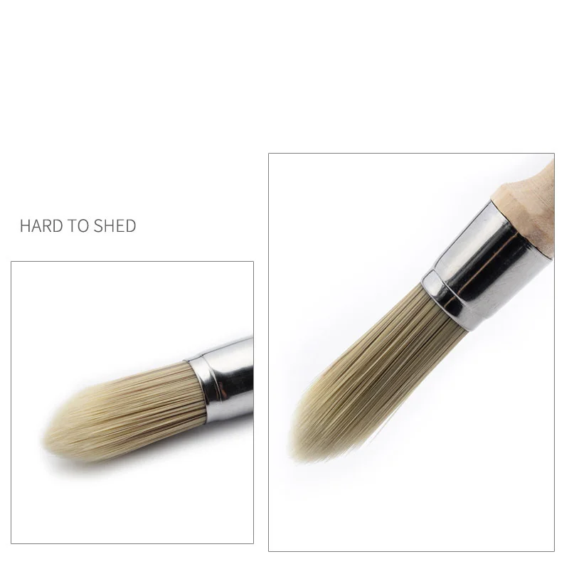 Industrial DIY Grade Paint Brush Wooden Handle Natural Bristle Plastic Material Customizable OEM Support Wall Paint Polishing