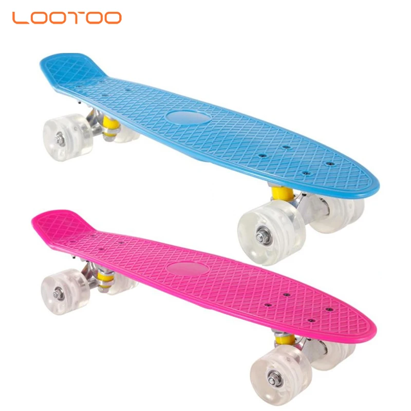 New Skate Board Plastic Colorful Learning Cruiser Skateboard Kids Scooter for Boys Girls Beginner