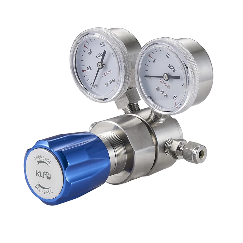 Single Stage High Purity Gas Regulator 316l Stainless Steel Small Flow Regulator For Non-corrosive Corrosive Or Toxic Gases