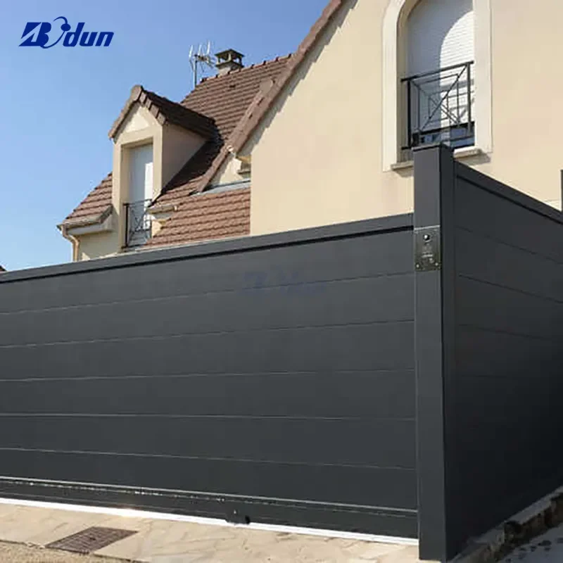 Bodun high quality free CAD design low moq driveway manual automatic open aluminum farm gate and fence
