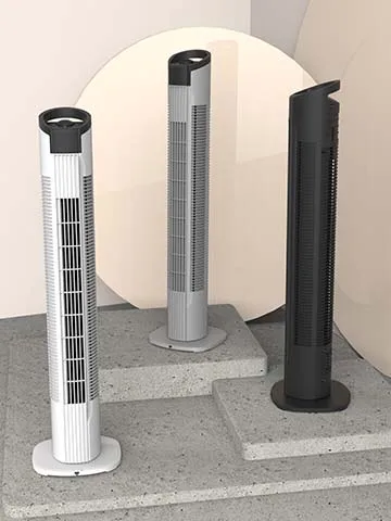 36 Inch plastic white color mount Remote control air cooling oscillating portable mini tower fan