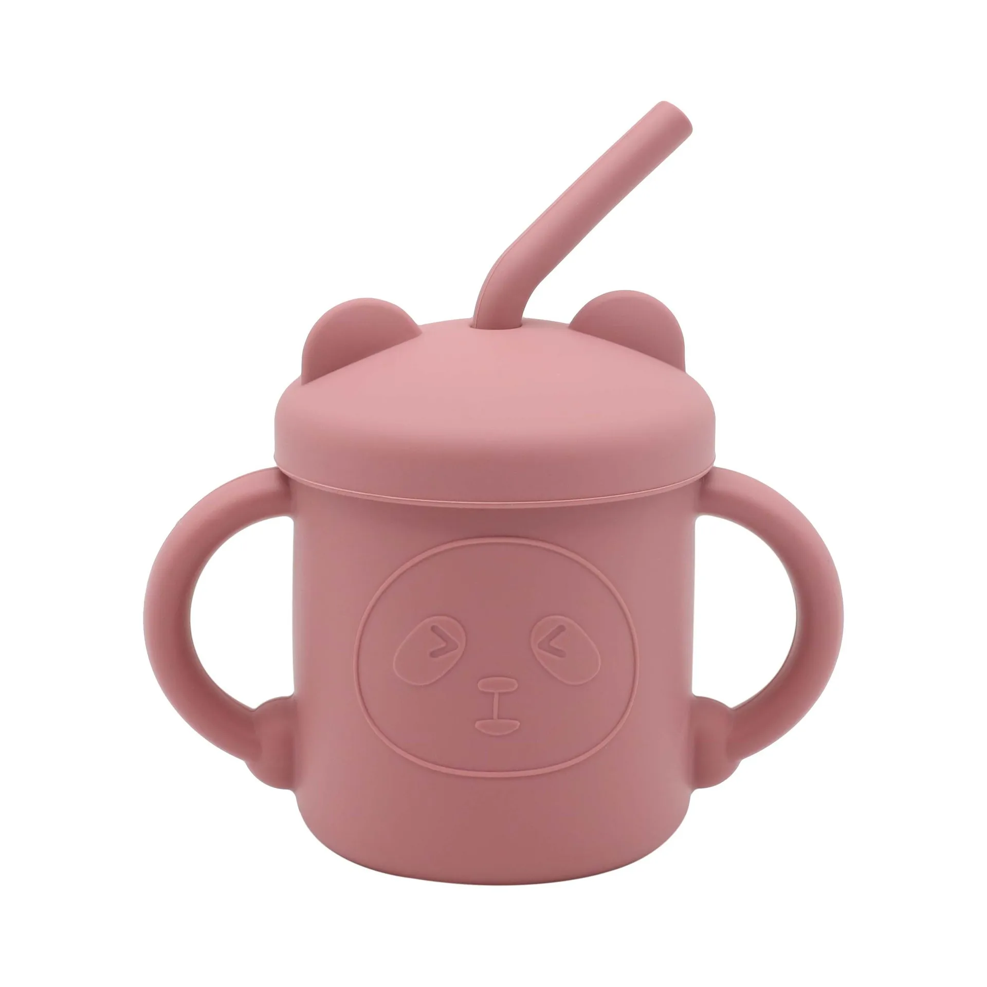 High grade new design Baby Silicone Sippy Cup Glass Kids Portable Drinking Water Mug Cup Bottle Silicone feeding Cup