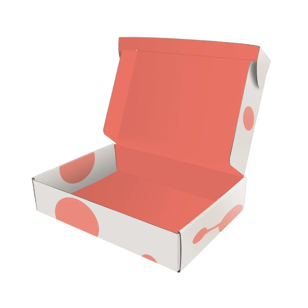 Custom Logo Print Large And Small Mailer Box Black Pink Postal Box Color Kraft Corrugated Clothing Packaging Shipping Box