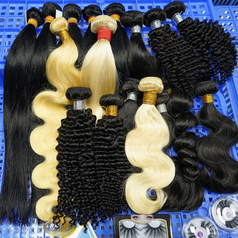 
Grade 10a 12A Wholesale Bundle virgin Brazilian Human Hair Vendo double drawn raw Brazilian Hair Bundles Human Hair 