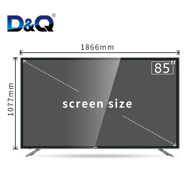 DQ hot sale flat screen tv android television 85 led tv smart China smart android led 4K-UHD factory cheap NO OLED  smart tv