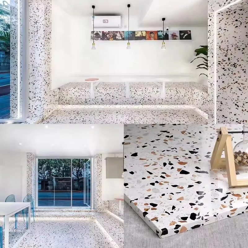 Factory Wholesale Terrazzo Wall Terrazzo Floors Kitchen Countertop Quartz Stone for Bathroom and Kitchen