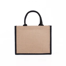 OLEI jute bag manufacturer jute bag tote custom printing logo natural black color shopping jute bags eco friendly