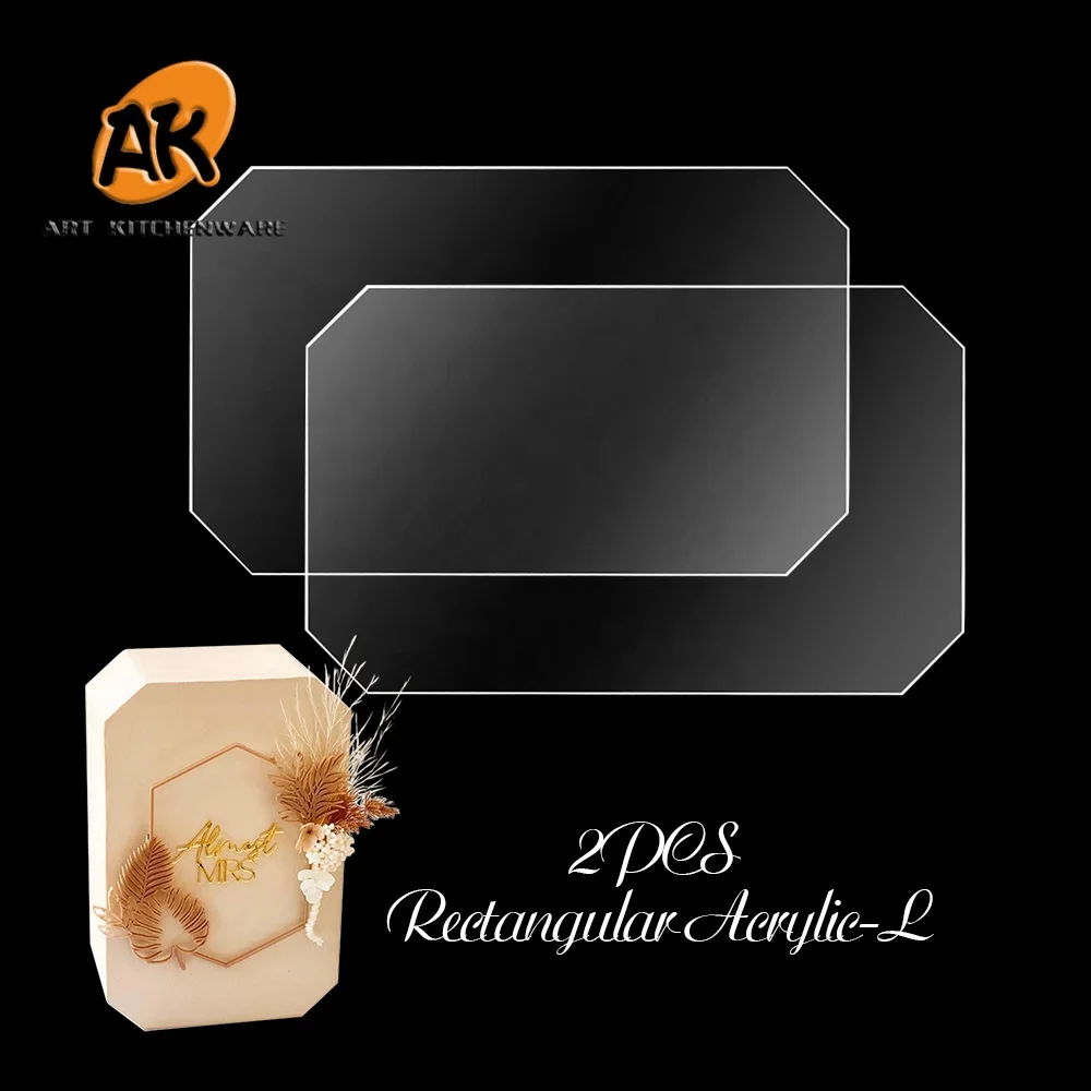Акриловые прямоугольные диски для торта AK 2 шт./компл. скребок инструмент украшения свадьбы