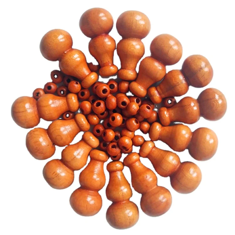 Small gourd shape wooden beads for curtain