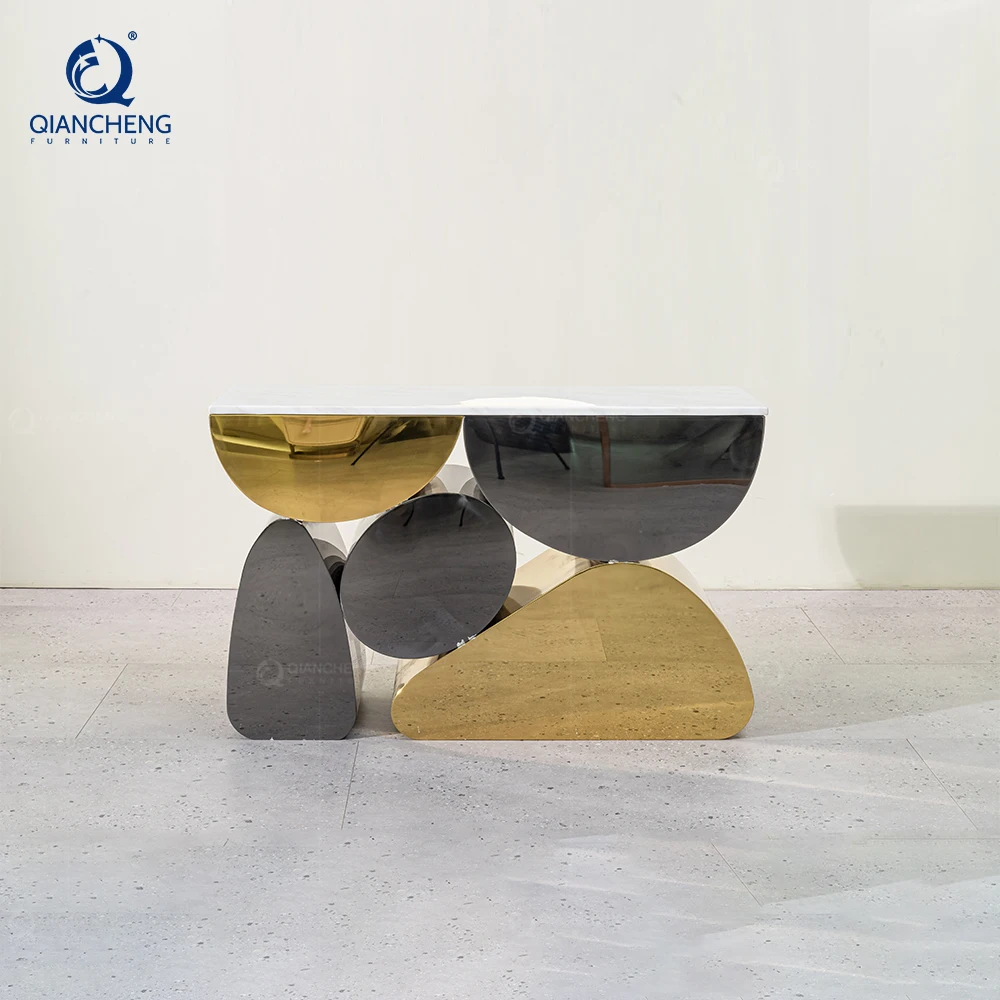 QIANCHENG new trend modern console table italian chest deisginer furniture black living room media doorway console table