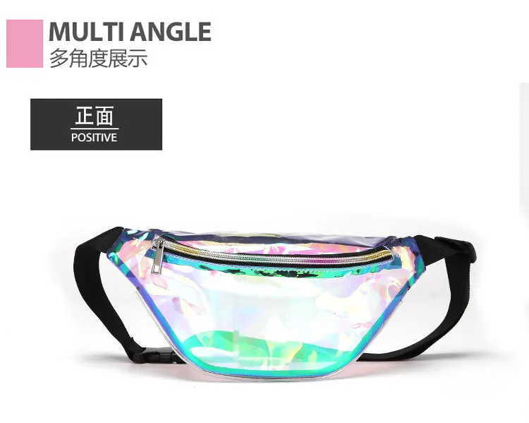 Transparent joker waterproof  travel outdoor women  Pvc beach waist bag  fanny pack for ladies