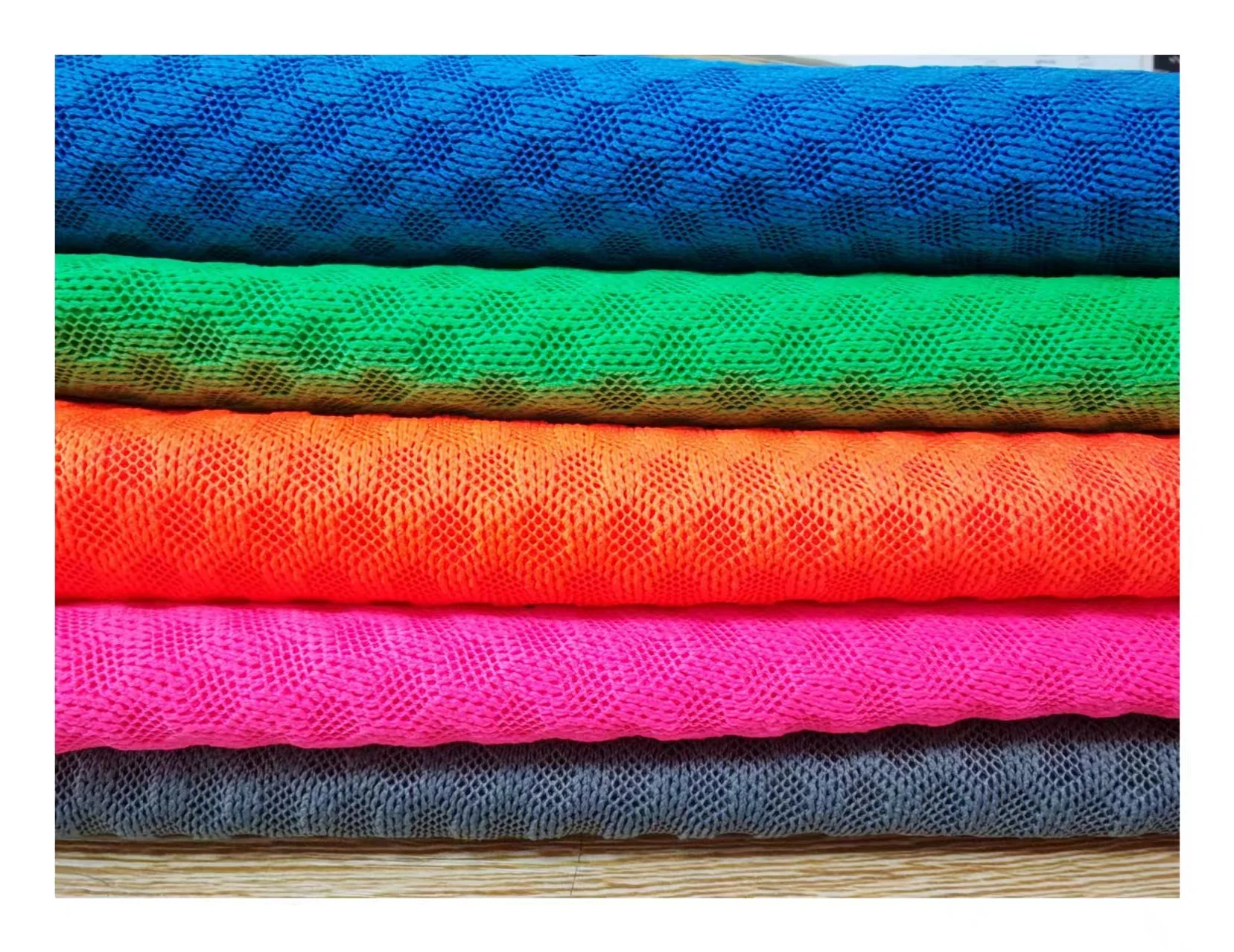 Factory Made Colourful 100% Polyester Knitted 3D Air Spacer Sandwich Mesh Fabric