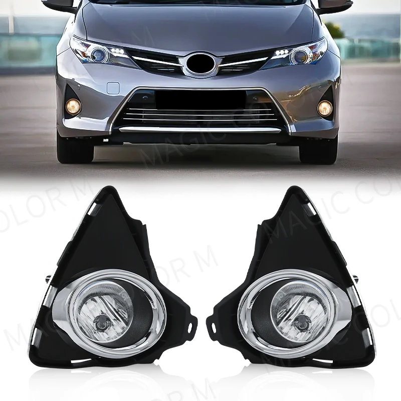 DLAA Car Accessories Waterproof Halogen Amber Ambient Lamp Front Bumper Driving Fog Light for Toyota Auris 2014 2015