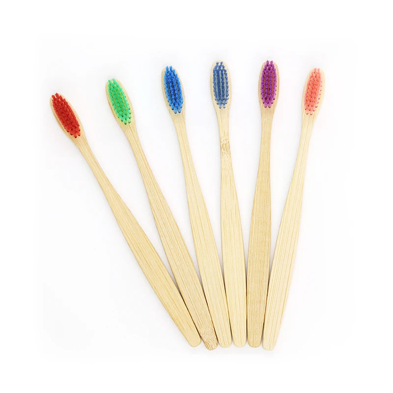 Eco Friendly Disposable Customized Packing and Logo OEM Flat Soft Bristle Natural Bamboo Toothbrush