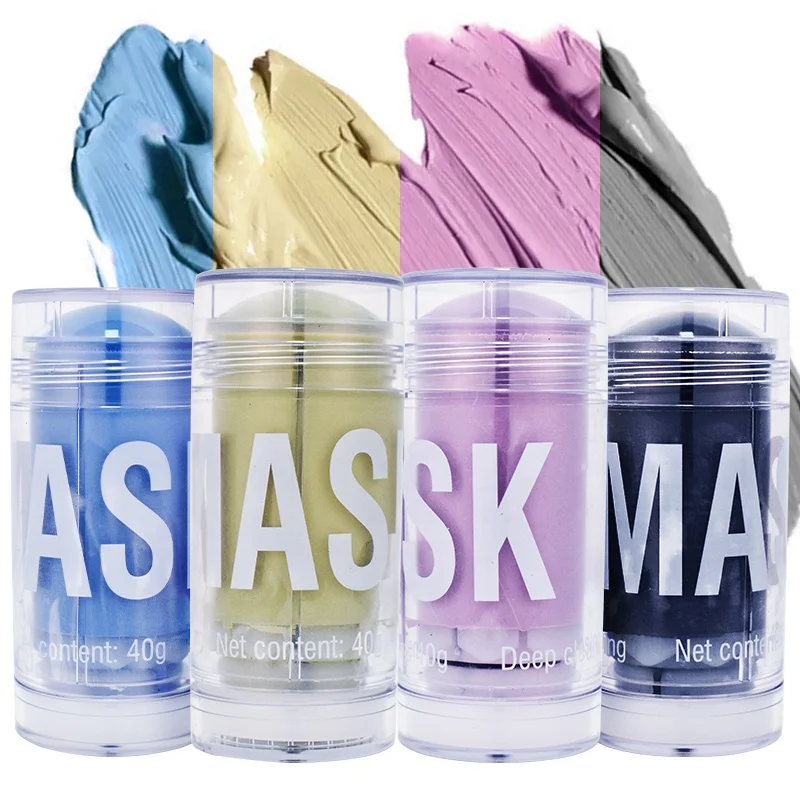 OEM Private Label Natural Organic Facial Skin Repair Acne Remove Green Tea Musk Tumeric Clay Face Mask Stick