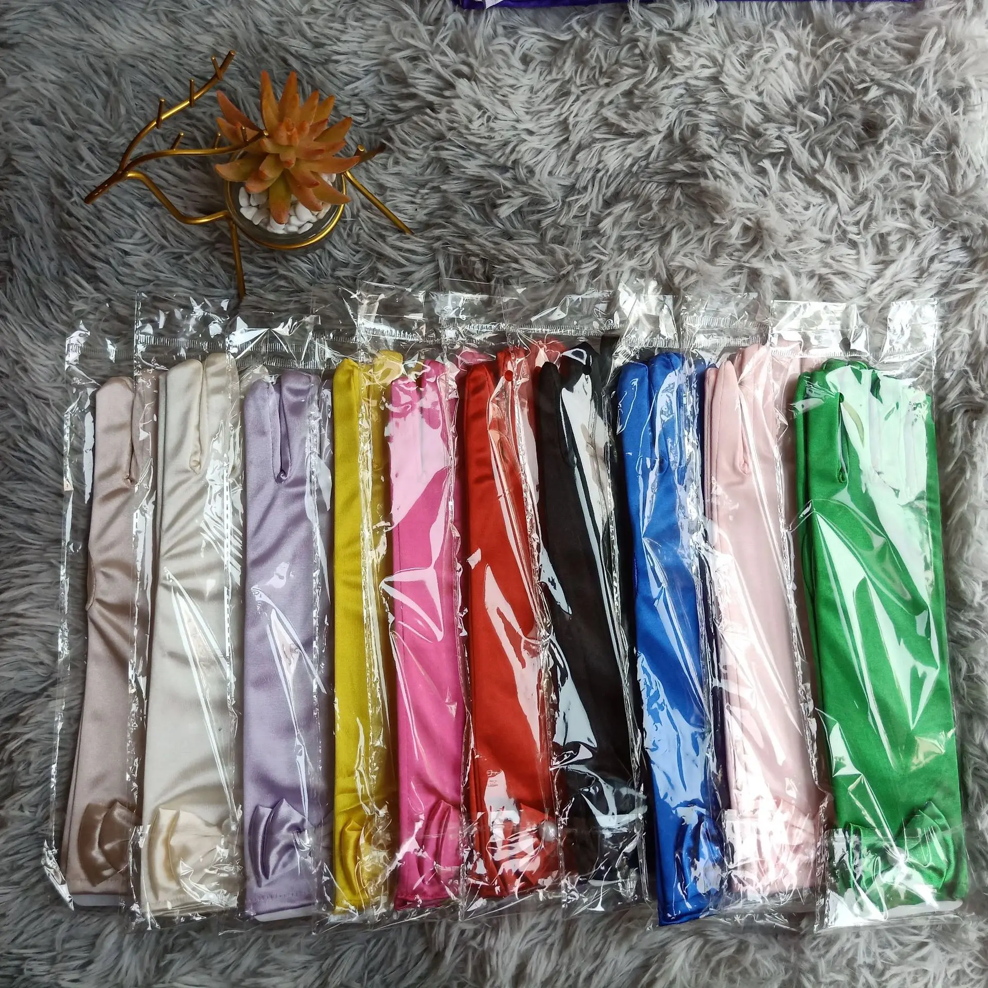 Kids Princess Long Satin Girls Dress Up pearl Bows Glovesed Crown Wand Accessories Sets Halloween Costume Carnival Party