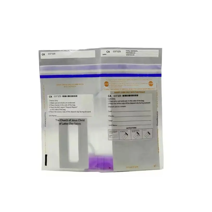 Direct Factory Sale Custom Anti-Counterfeiting Side Gusset Bag Professional Security Bag with Anti-Tampering Features