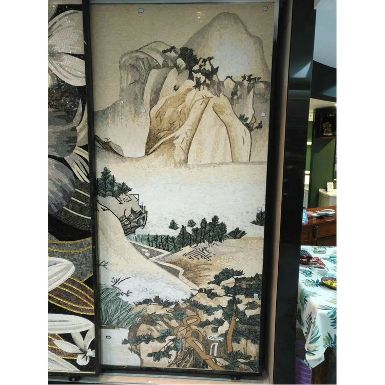 Custom made marble murales mosaic wall mural art