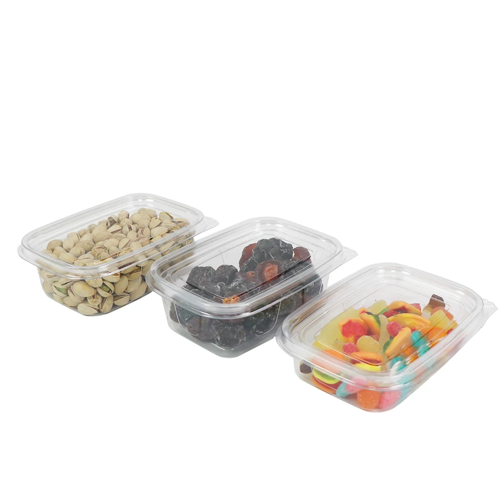 Transparent Pet Clamshell Packaging Fresh Cut Fruit Packing Box All-In-One Disposable Plastic Fresh Cut Fruit Salad Container