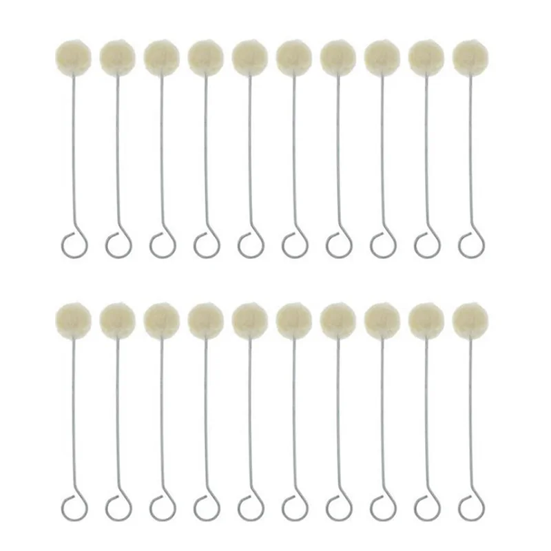 Wholesale DIY Crafts Leather Dye Dauber with Metal Handle Cleaning Brushes Wool Daubers Ball Brush Leather Dyeing Applicator