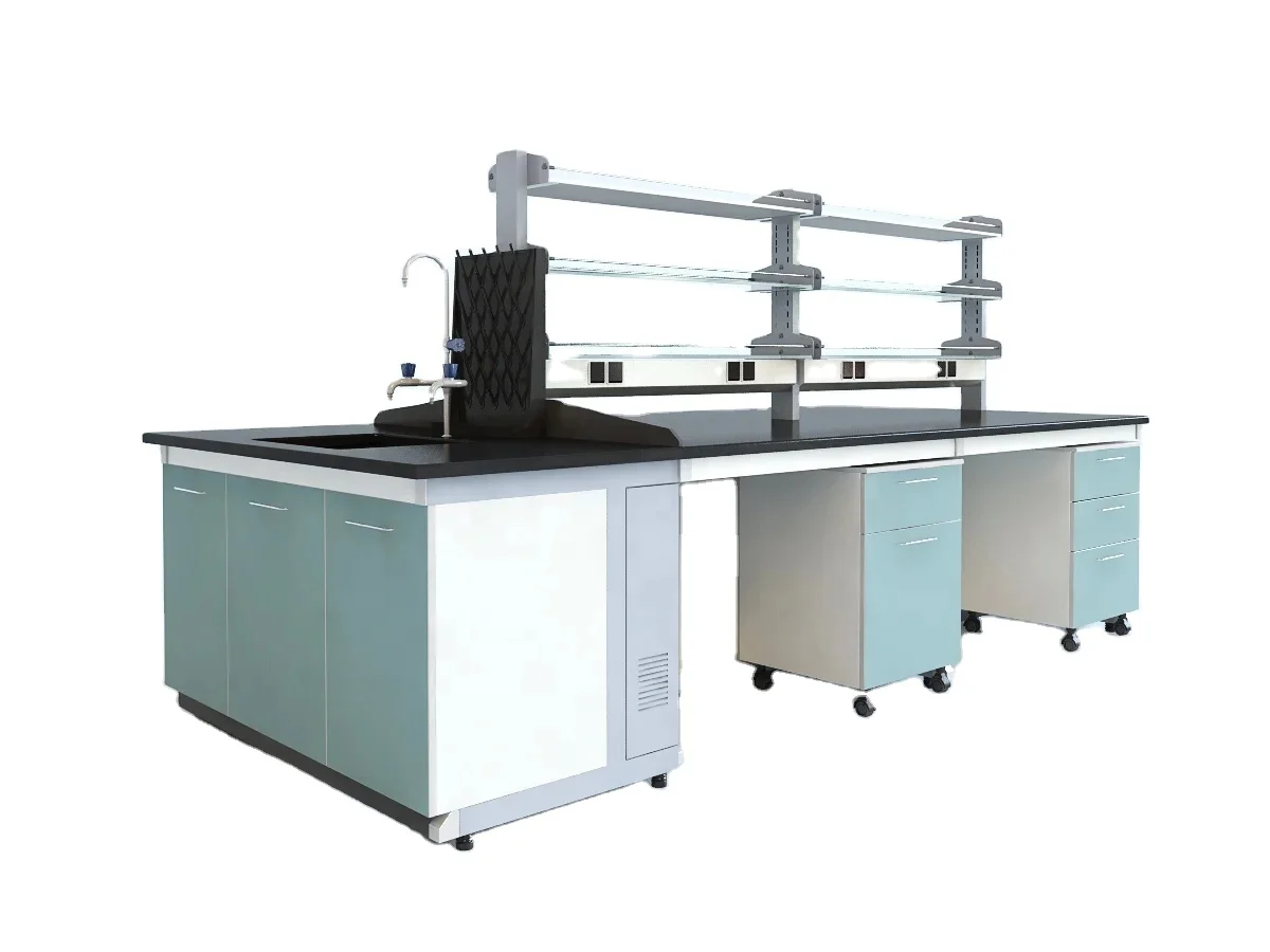 Laboratory Furniture Lab Bench with Mobile Cabinets University Lab Equipments High Quality Modern Customizable School Furniture