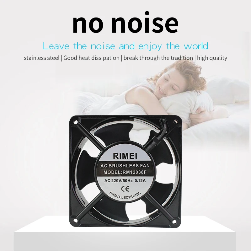 2022 RM12038F 220V AC 21W 0.12A 2600RPM 110CFM Variable Frequency Axial Cooling Fan