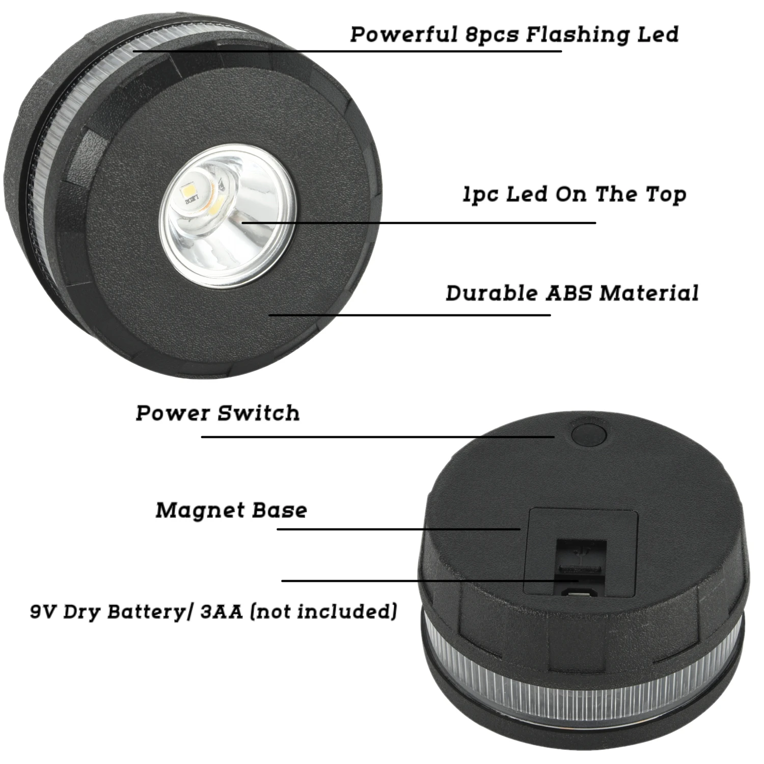 Wholesale Battery V16 Led Car Warning Light Emergency Safety Flashing Traffic Strobe Lamp Waterproof 3 Mode Road Beacon Flares