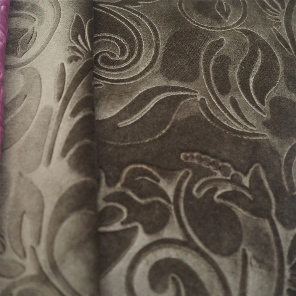 100% polyester 3D embossed Dutch velvet comfortable soft fabric sofa curtain tablecloth fabric