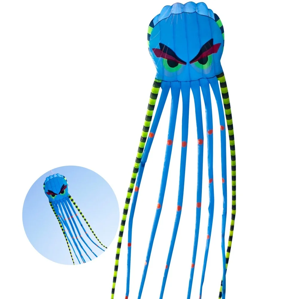 3D Soft 26ft Extra Large Fun Octopus Kite Comes with 1000D Kite String Beach Park Outdoor Fun Beach Trip, Great Gift for Kids