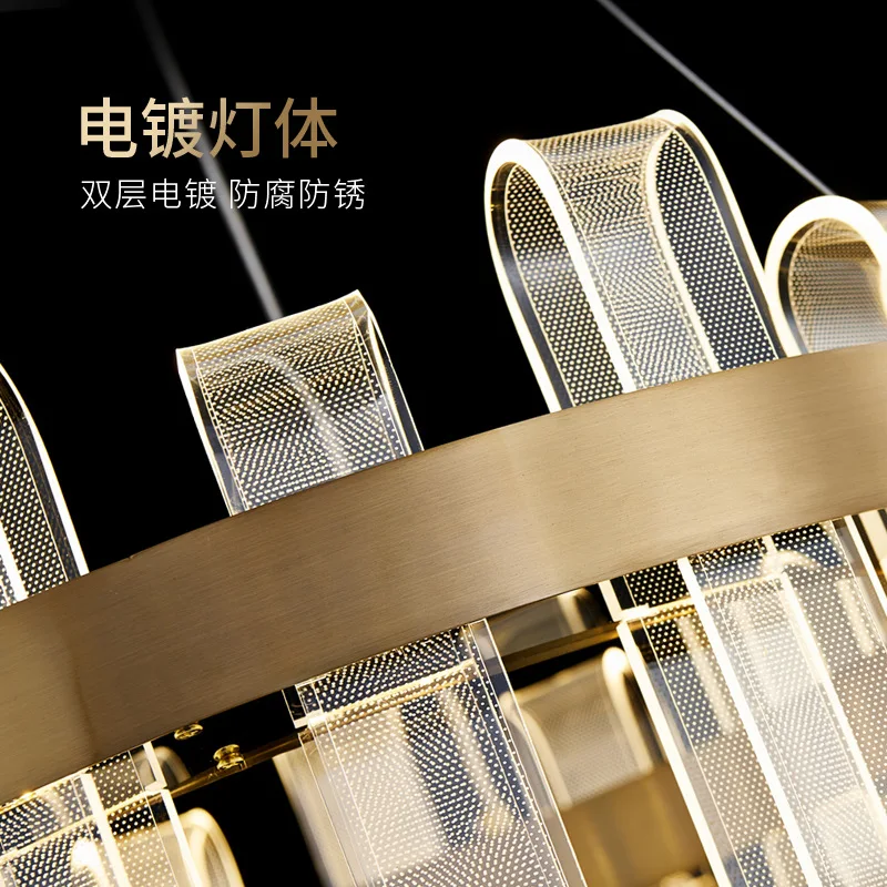 Люстра в стиле постмодерн роскошная дизайнерская лампа с направляющей для столовой спальни