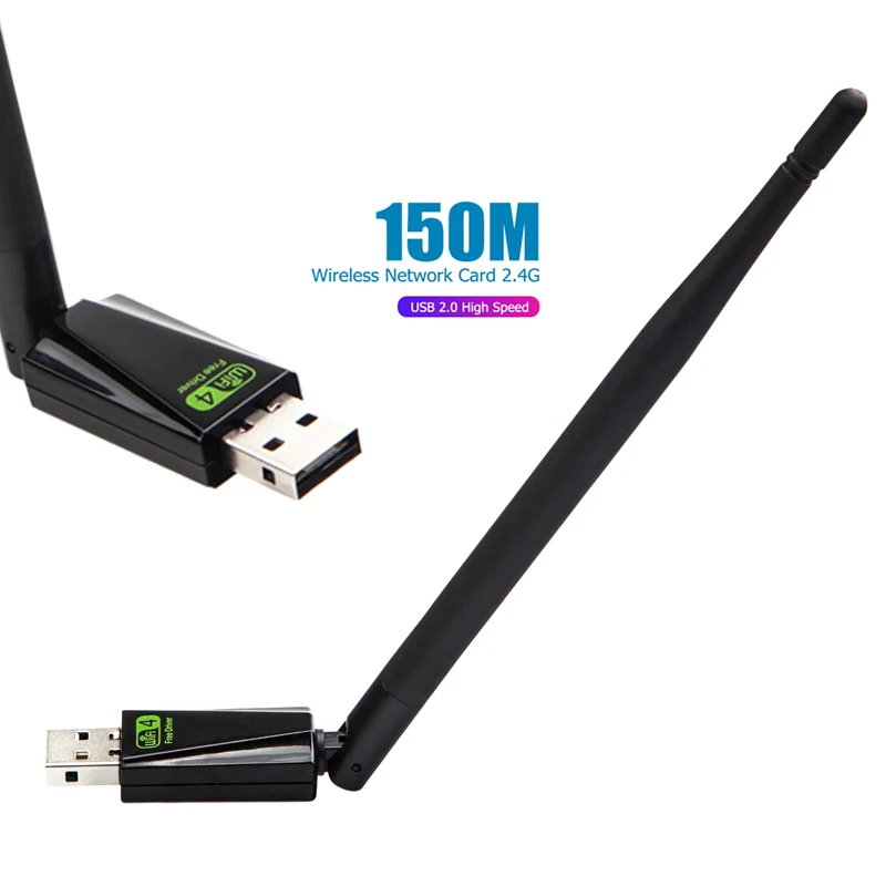 Realtek RTL8188GU Chipset with 5dBi Wireless Antenna USB Adapter Drive Free WiFi Dongle for Top Box Android7.1