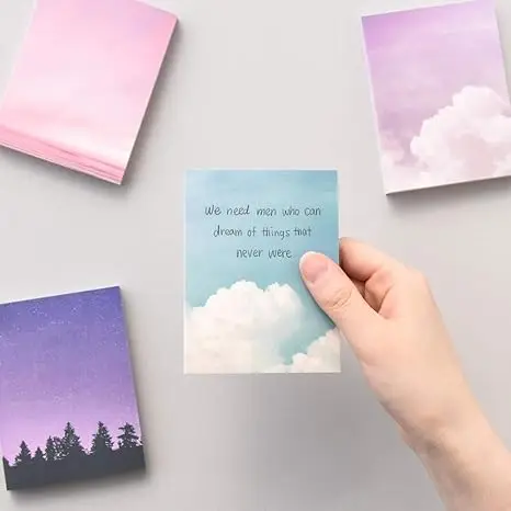 Wholesale Custom School Supplies Coloured Paper Sticky Notes Kraft Paper Memo Pad Small Notes