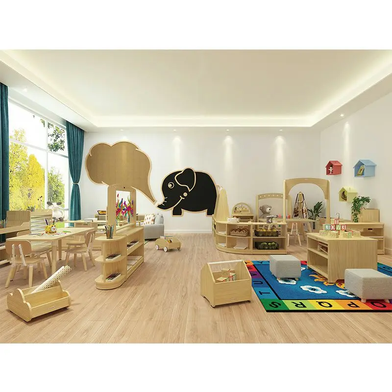 Ковбойский деревянный детский стол, стул для дошкольного сада, классная мебель