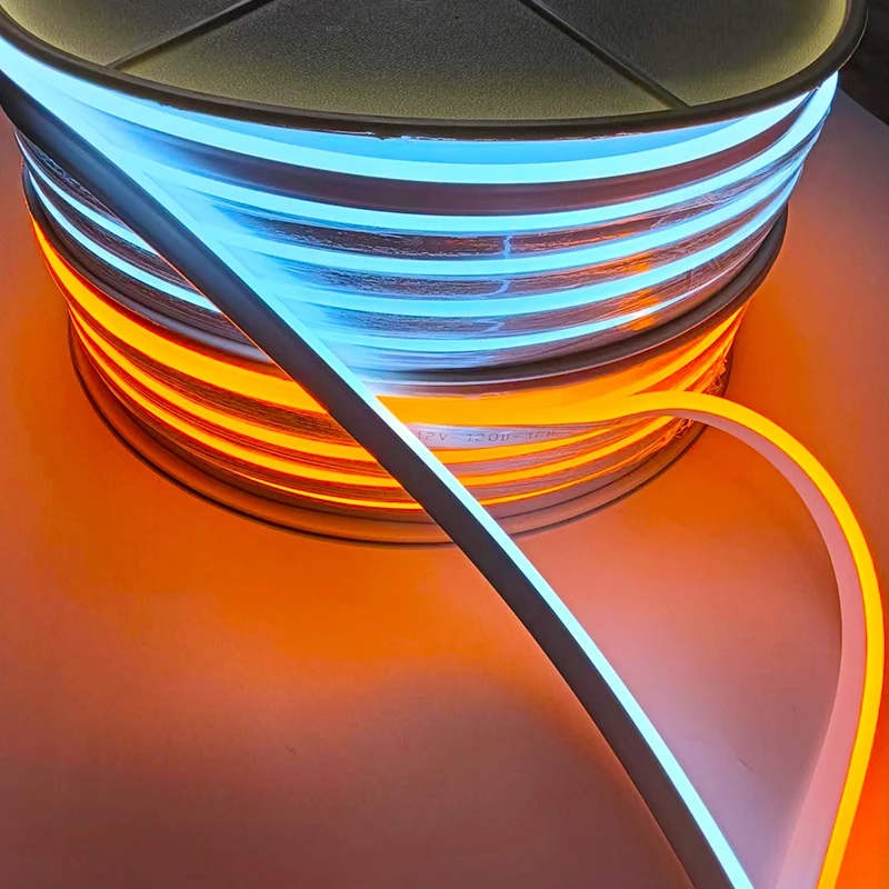 Economical Cuttable 1cm LED Neon Flexible Strip Blue Yellow Orange Colorful Emitting IP67 Garden Bedroom Landscape Custom Copper