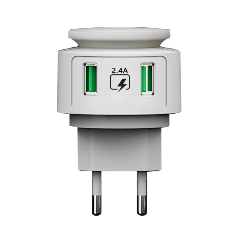 
Factory direct sale safe dual USB port home smart phone charging adapter 12W fast charge home charger 