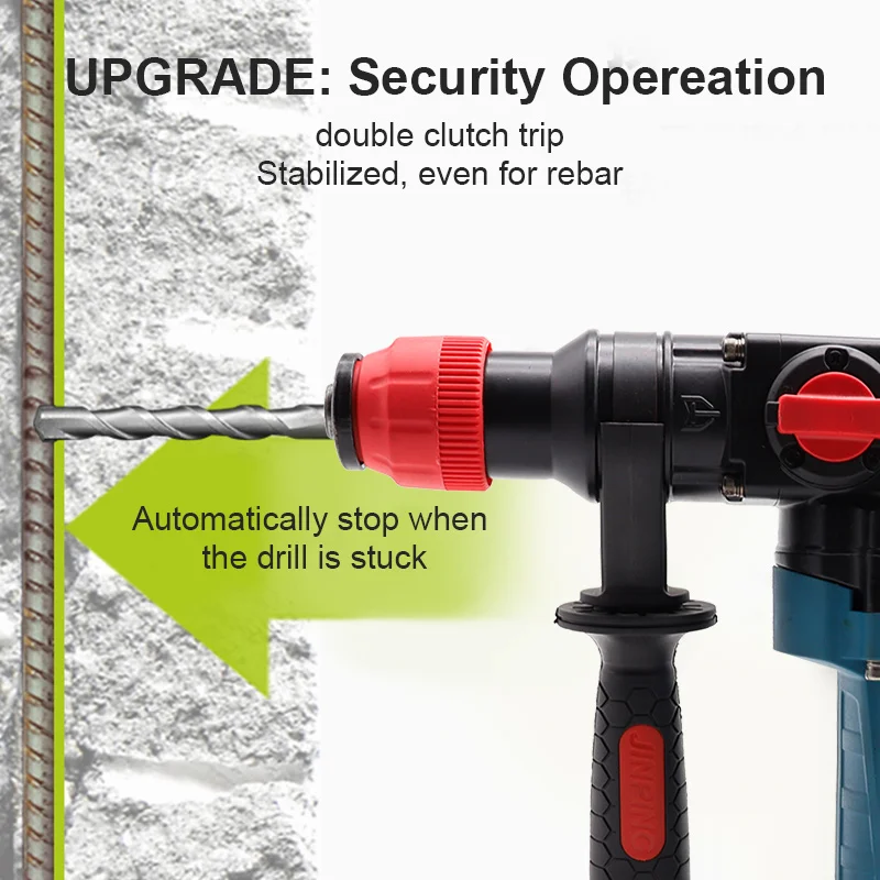 HENGLAI Stock!!! portable Multi-purpose rotary power cordless hammer drills brushless drill