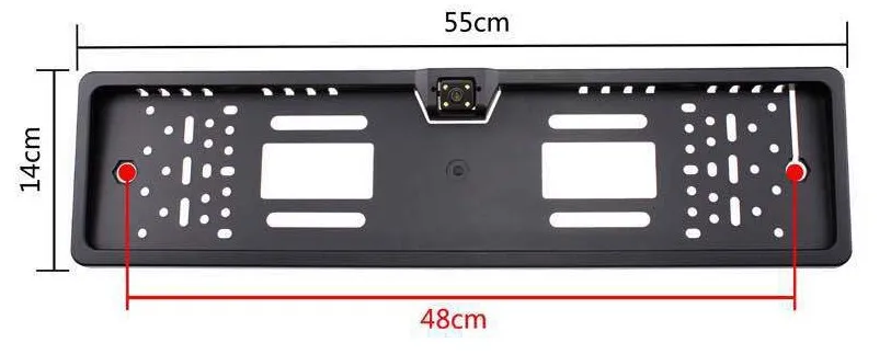 European License Plate Frame with Back Up Rear View Camera for Cars