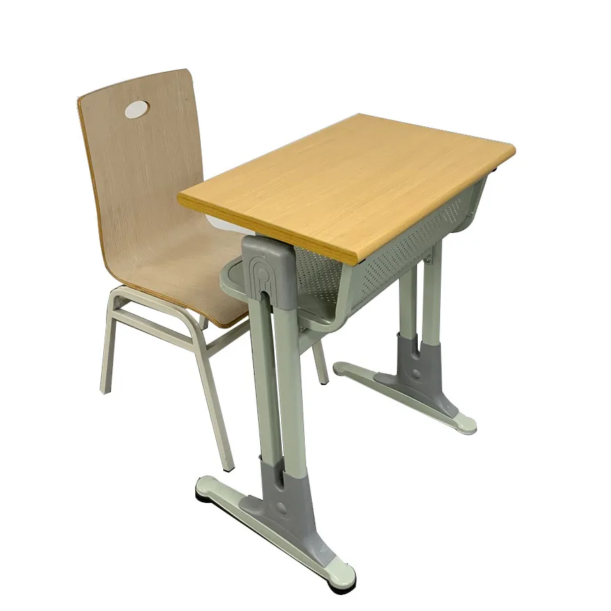 
Modern Simple Design Cost-Effective Solid Education Furniture Equipment Study Desk with Chair Middle Primary School Classroom 